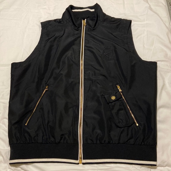 Lauren Ralph Lauren Jackets & Blazers - Lauren Ralph Lauren Active wear Vest Black White Gold  Size XL Lightweight EC